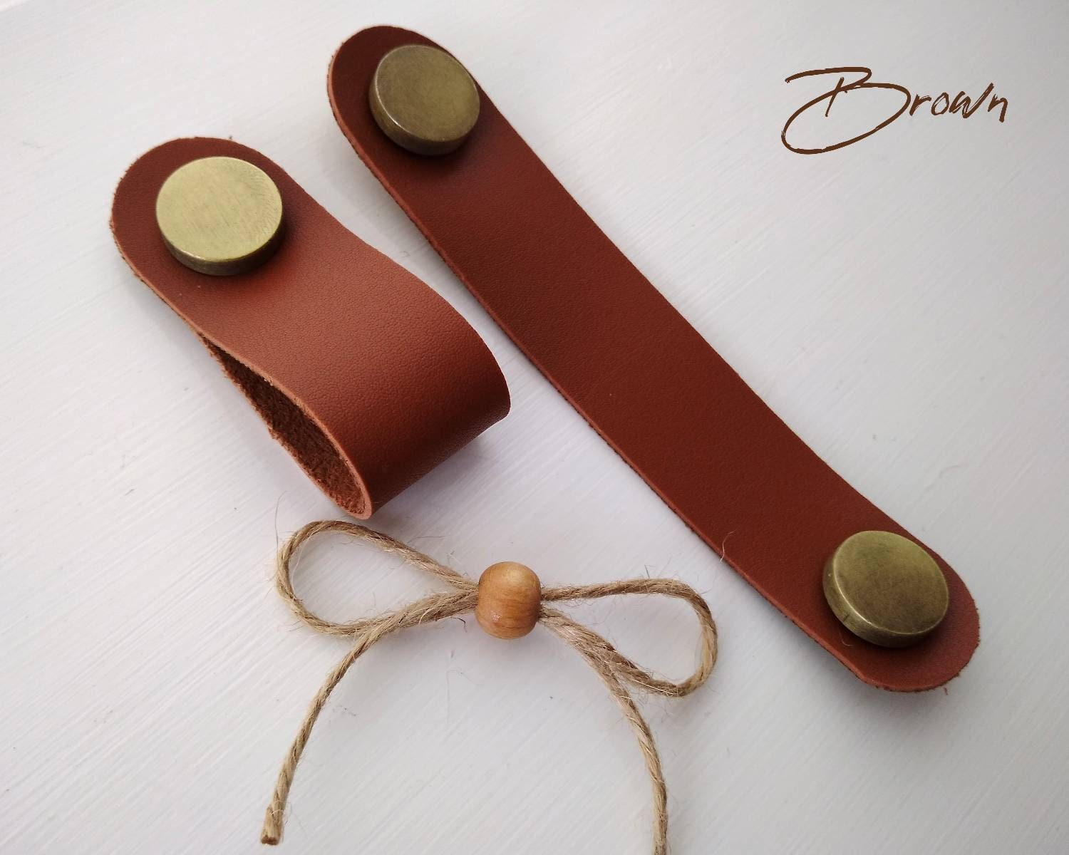 Vegan Leather Pulls Set 20/26 Faux Leather Pulls Drawer Pulls Etsy