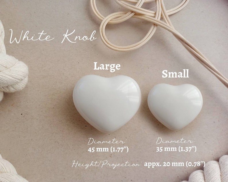 Heart Drawer Knobs Nursery Knobs, Heart Knobs, Dresser Knobs for Nursery, Nursery Knobs, Kids Drawer Knobs, Porcelain Knobs White