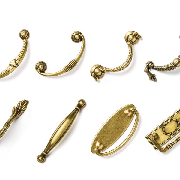 Rustic Pulls 64 mm 2.5" Vintage Drop Bail Pulls Antique Wardrobe Pulls Drawer Dresser Pulls Metal Pulls Farmhouse Decor Furniture Hardware