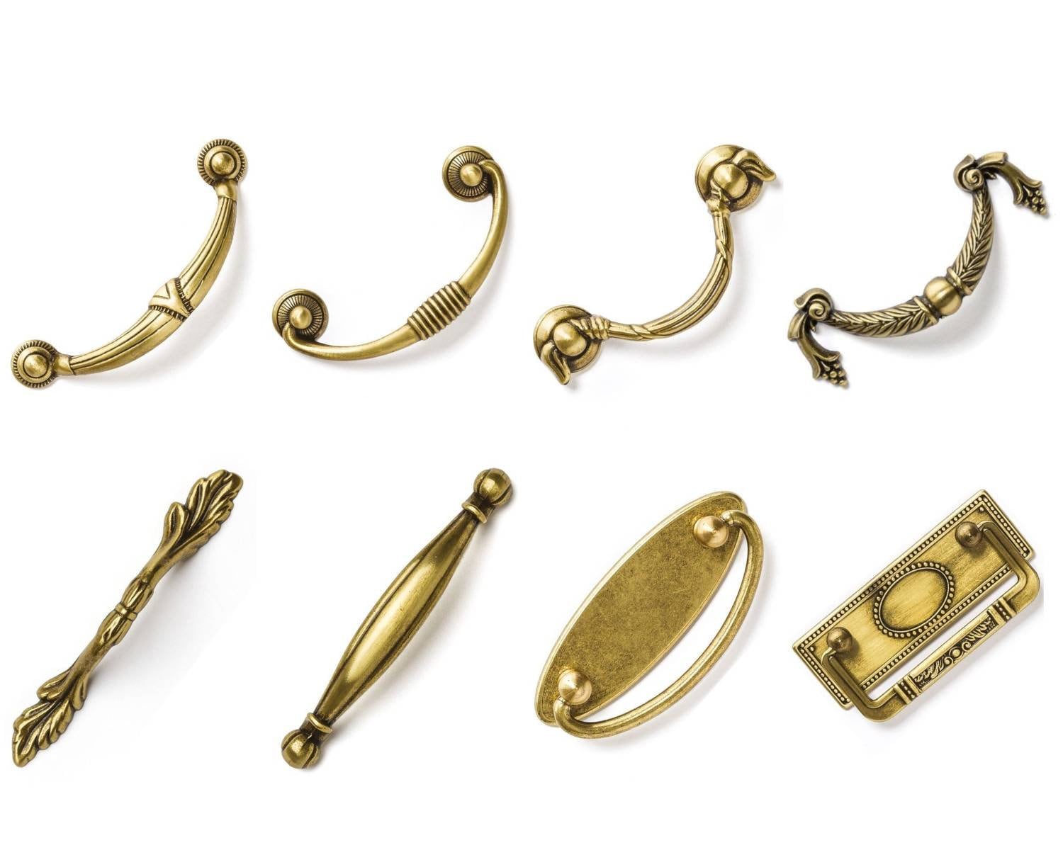 Pixie Bail Pull - Brass with 5 Finishes - Classic Pulls In Stock