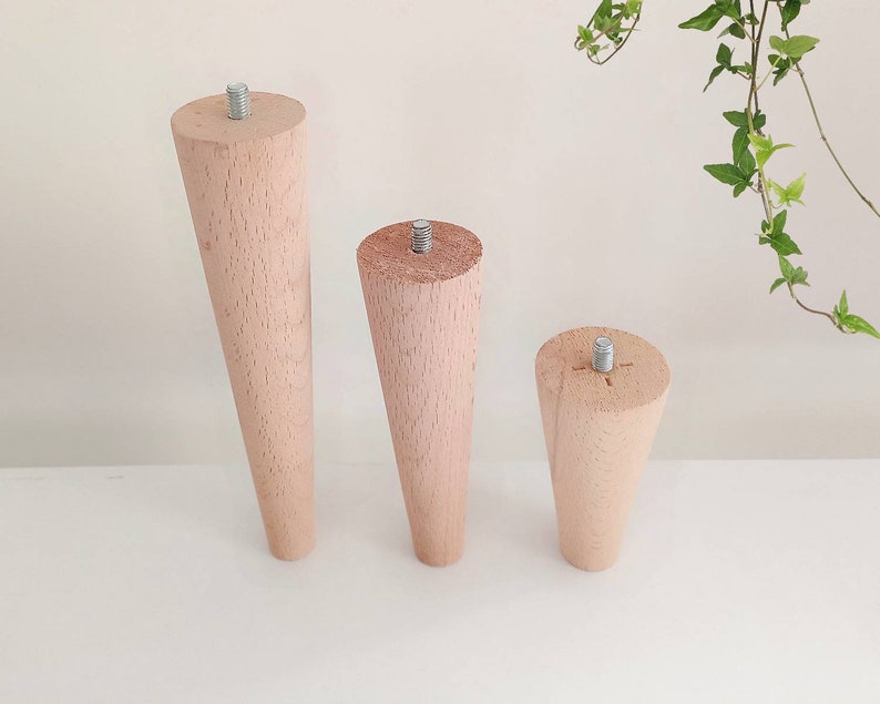 Tapered Furniture Legs Wood Furniture Legs Unfinished Etsy