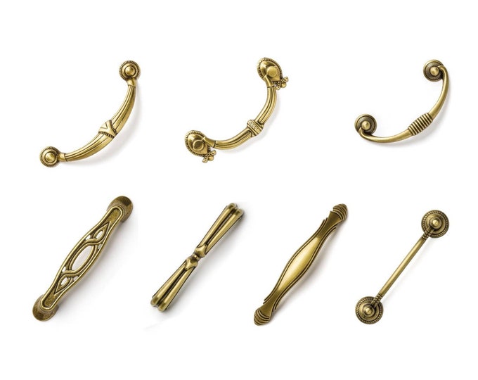 Drop Bail Pulls 96mm 3.7" Rustic Pulls Handles Farmhouse Decor Vintage Hardware Antique Gold Pulls Cabinet Pulls Drawer Pulls Cupboard Pulls