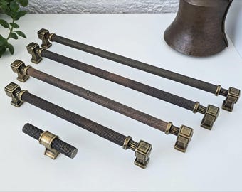 Antique Bronze Copper Black Gold Gray Chrome Cabinet Pulls and Knobs: Vintage Style Hardware