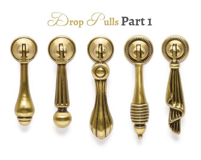 Drop Pulls Rustic Drop Pull Vintage Pull Antique Gold Pulls Farmhouse Decor Drop Pulls Handles Dresser Knobs Cabinet Pulls Hardware Part 1