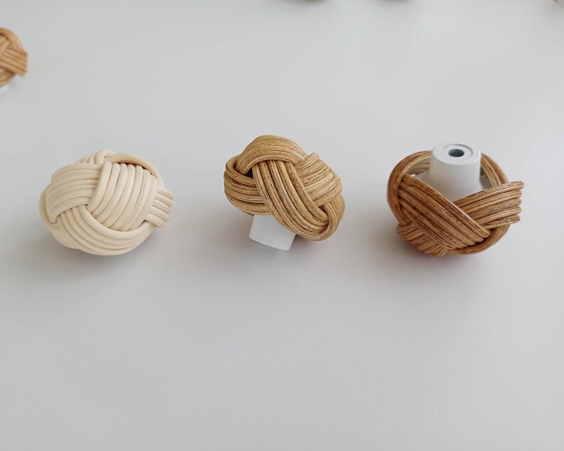 Rattan Knobs for Dresser 40mm Boho Drawer Knobs Boho Dresser Etsy