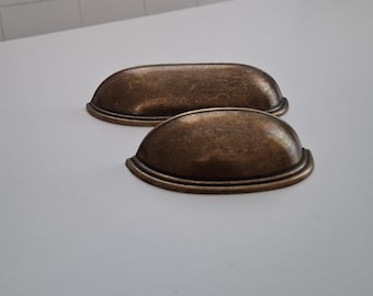 Antique Bronze Cup Pulls, Antique Brass Cup Pulls, Cup Pulls, Drawer Pulls, Antique Brass Drawer Pulls, Knobs and Pulls,Cup Drawer Pulls