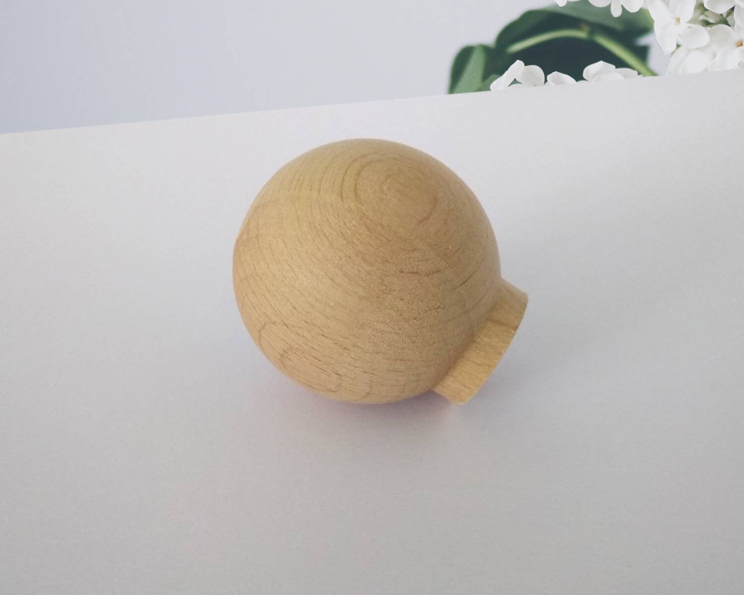 Wood Ball Knob 35mm Wood Knobs Wood Drawer Knobs Nursery Etsy