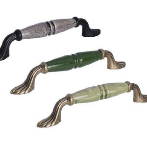 Maniglie in porcellana, metallo Zamak, accessori per mobili in stile vintage
