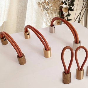Leather Drawer Pulls 2.5" 3" 3.75" 5" 64 80 96 128 160mm, Vegan Leather Pulls, Faux Leather Pulls, Drawer Pulls, Dresser Pulls, Boho Pulls