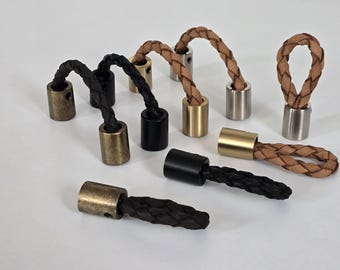 Gewebte Lederknäufe: Schrankgriffe aus gebürstetem Nickel