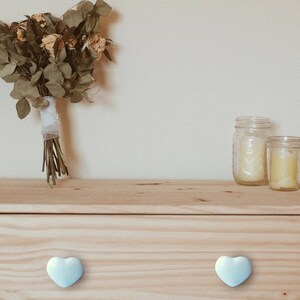 Heart Drawer Knobs Nursery Knobs, Heart Knobs, Dresser Knobs for Nursery, Nursery Knobs, Kids Drawer Knobs, Porcelain Knobs image 5