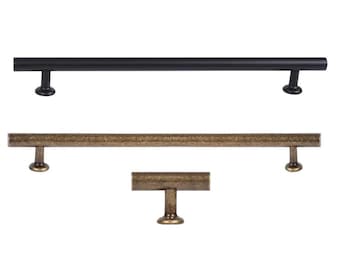 Matte Black Cabinet Pulls: Farmhouse Drawer Handles, Black Hardware