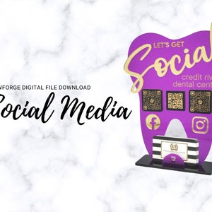 Social Media Sign GLOWFORGE DIGITAL DOWNLOAD only