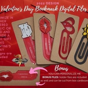 SVG | GLOWFORGE Digital Download Valentine Paperclip | Lesezeichen