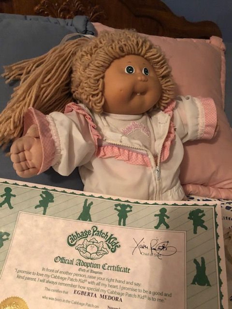Original Cabbage Patch Doll with adoption papers from 1985 Etsy