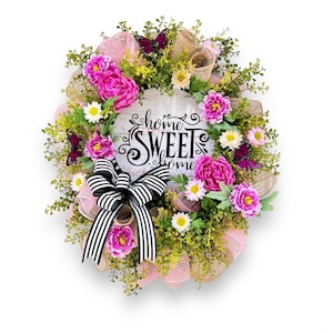 everyday wreath, Mother’s Day wreath, Mother’s Day gift, everyday door hanger, spring/summer wreath for front door, front door wreath