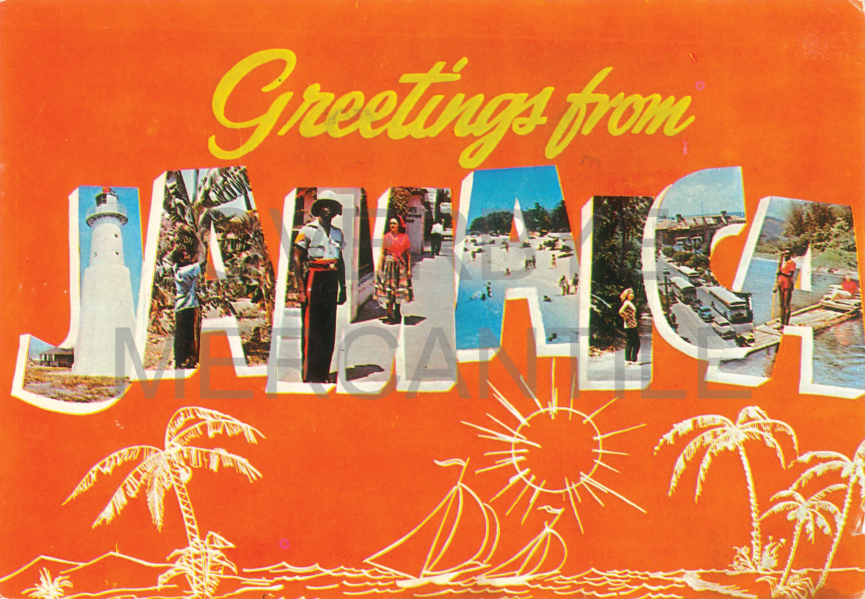 Digital Download Greetings from Jamaica Postcard Etsy