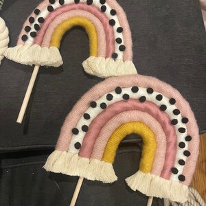 Boho - Rainbow Cake Topper (5 color) - Speckled