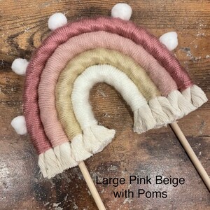 Cake Topper - Boho Rainbow Macrame