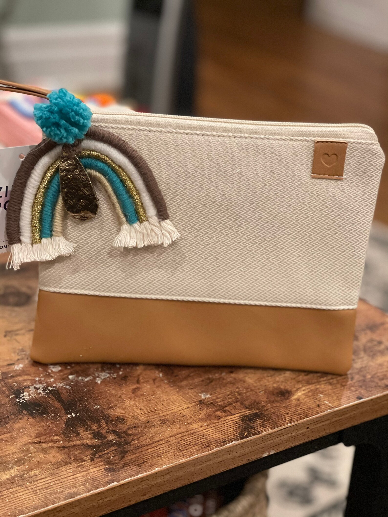 Zipper Pouches Rainbow Macrame Charm Etsy