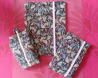 Diary 18×24 cm fabric notebook cover, pencil case and notebook
