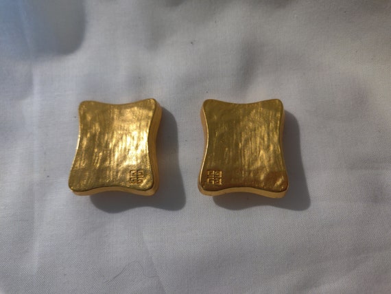 Vintage 1980s Givenchy Gold Clip On Earrings