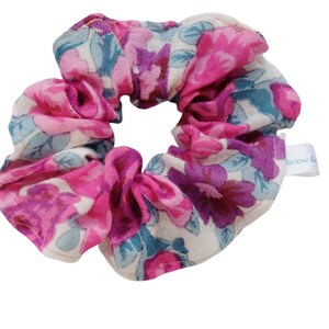 Flower Sustainable Scrunchie, Upcycled Fabric, Recycled Clothing, Large scrunchie, Letterbox Gift