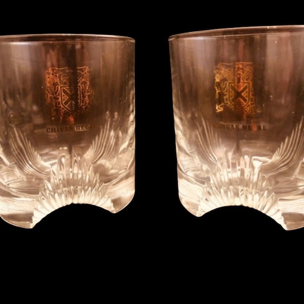 Vintage Chivas Regal Scotch glasses/set of 2