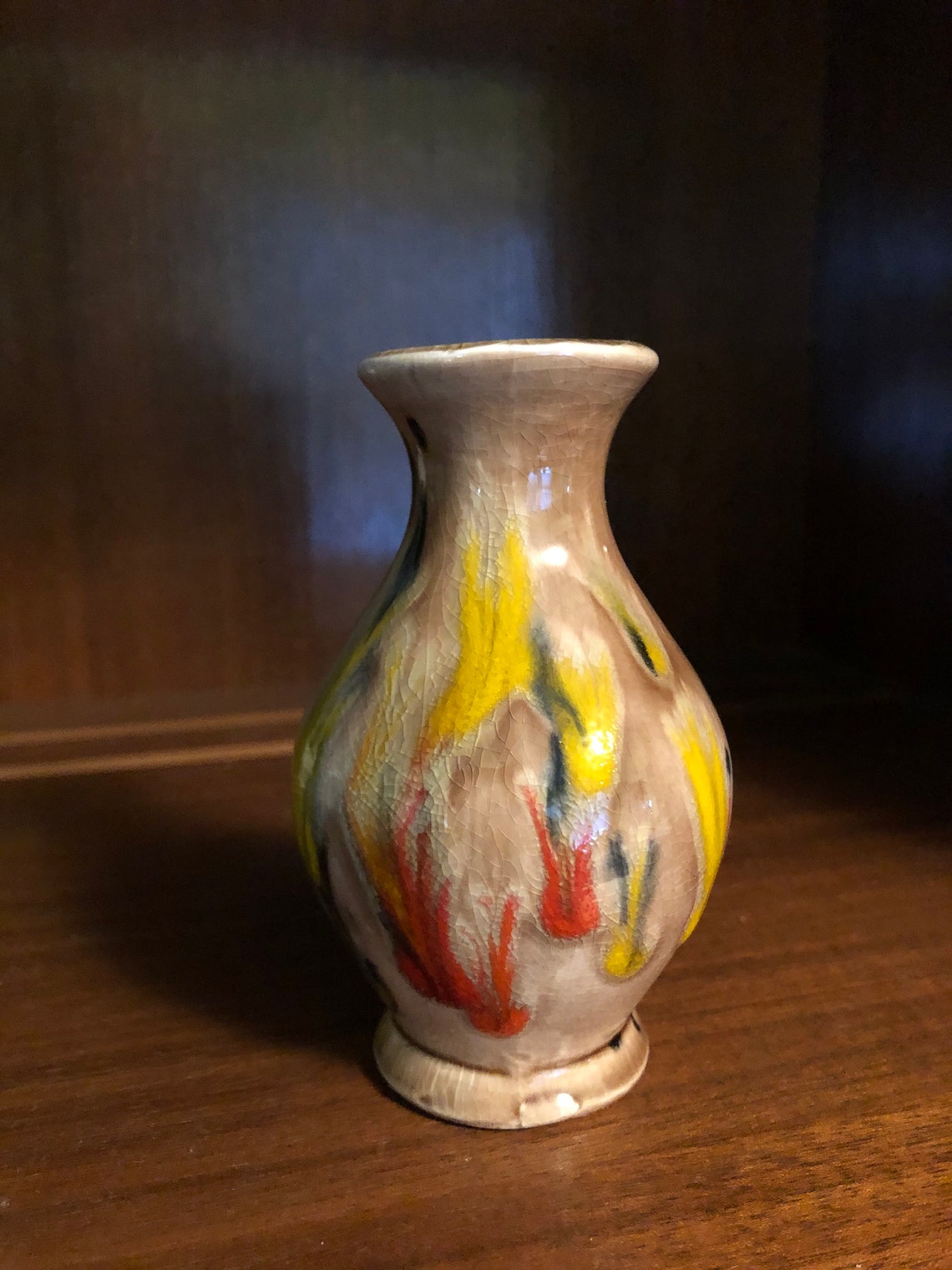 Vintage Ceramic Drip Glaze Miniature Bud Vase / Home Decor / Etsy
