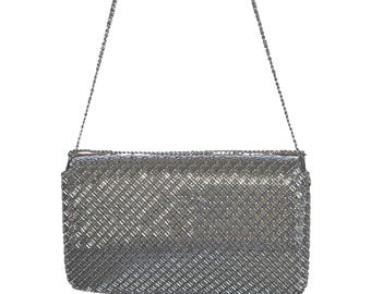 vintage silver Whiting & Davis evening bag