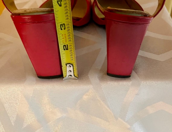 Vintage Red leather Bellini pumps - image 3