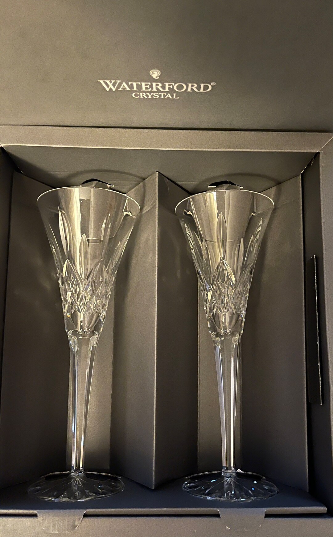 Vintage Waterford Crystal Champagne Flutes/set of 2 Lismore Pattern Etsy
