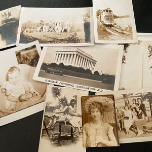 Lot of 9 Vintage Sepia Family Photos, Photographs, Craft Supplies