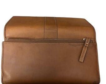 Cartera de cuero triple plegable Coach Hamilton