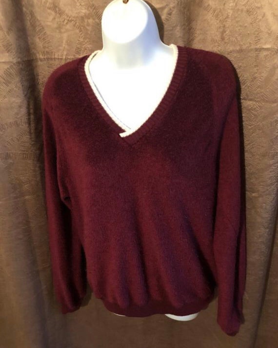 vintage 50s mens V neck pullover collegiate sweate