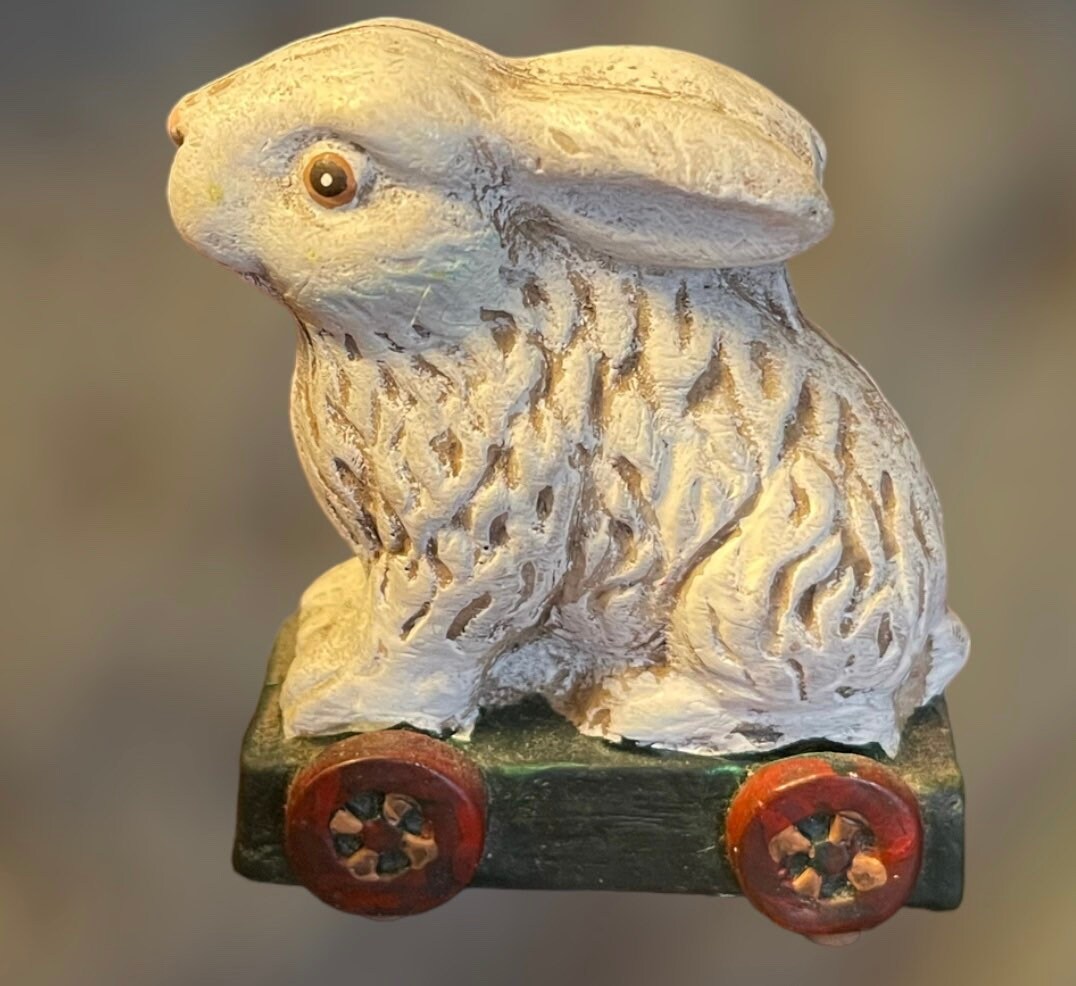 Vintage Russ Old World Heritage Bunny on Wheels/floppy Bunny - Etsy