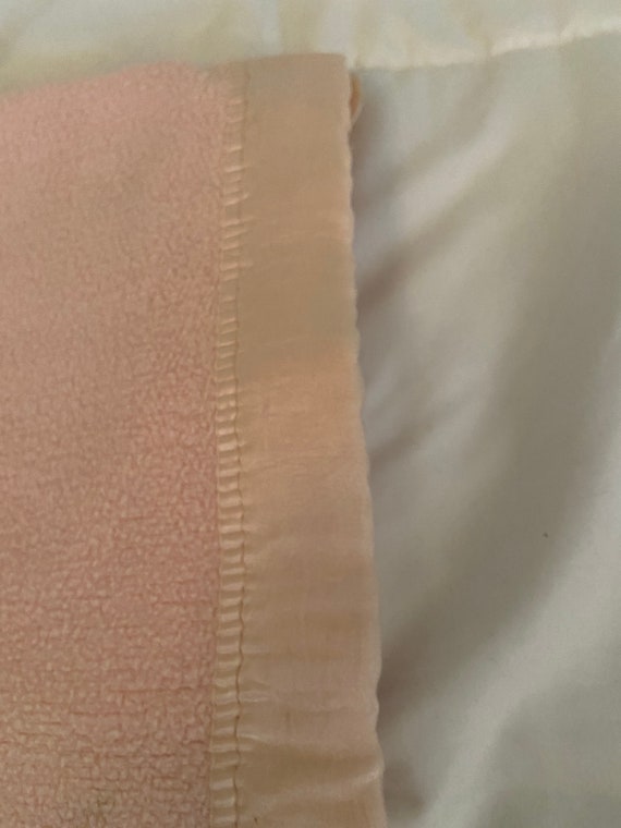 Vintage baby blanket with satin trim sale