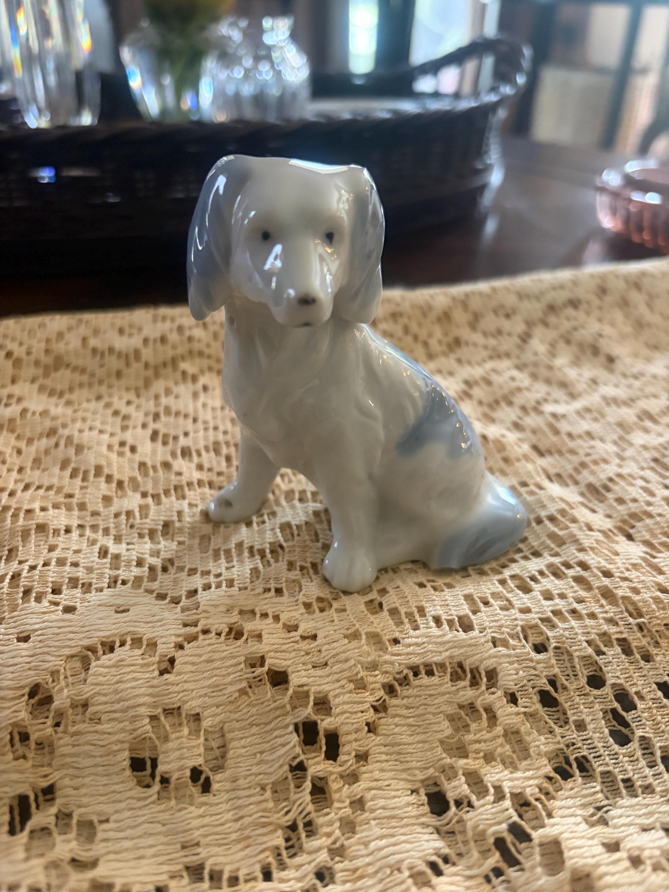 Blue and White Porcelain Dogs - Etsy