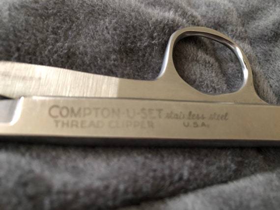 Vintage Stainless Steel Thread Clippers - Compton… - image 4