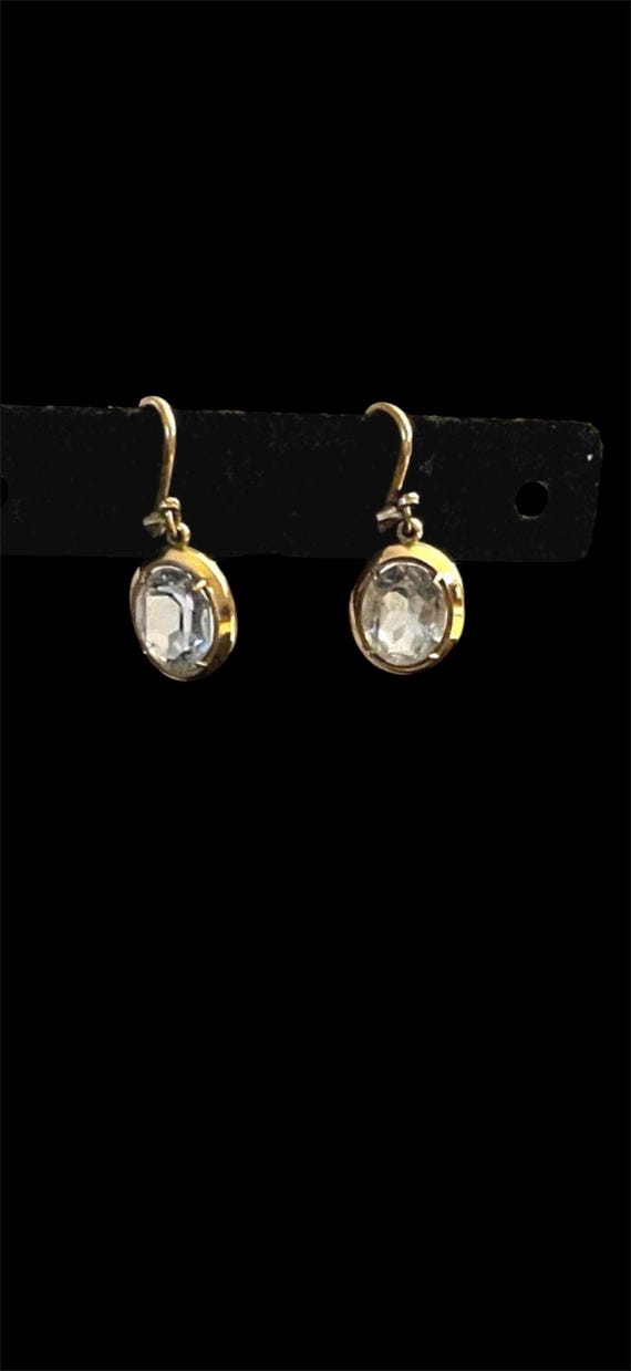 Dropdown screwback topazgem earrings - image 1