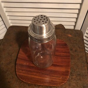 Vintage Mason Jar Cocktail Shaker: Stainless Steel Top, Rustic Barware
