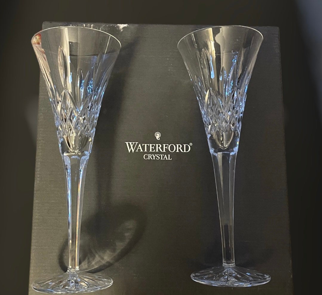 Vintage Waterford Crystal Champagne Flutes/set of 2 Lismore Etsy