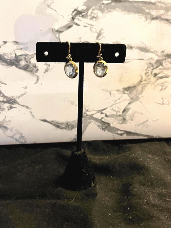 Dropdown screwback topazgem earrings - image 2