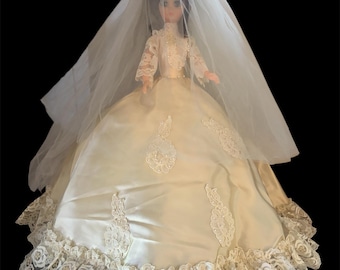 Vintage 18" Wedding Doll "Lucy" handmade from the 1960’s