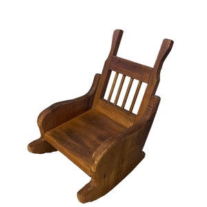 V Antique wooden Doll/Bear Rocking Chair