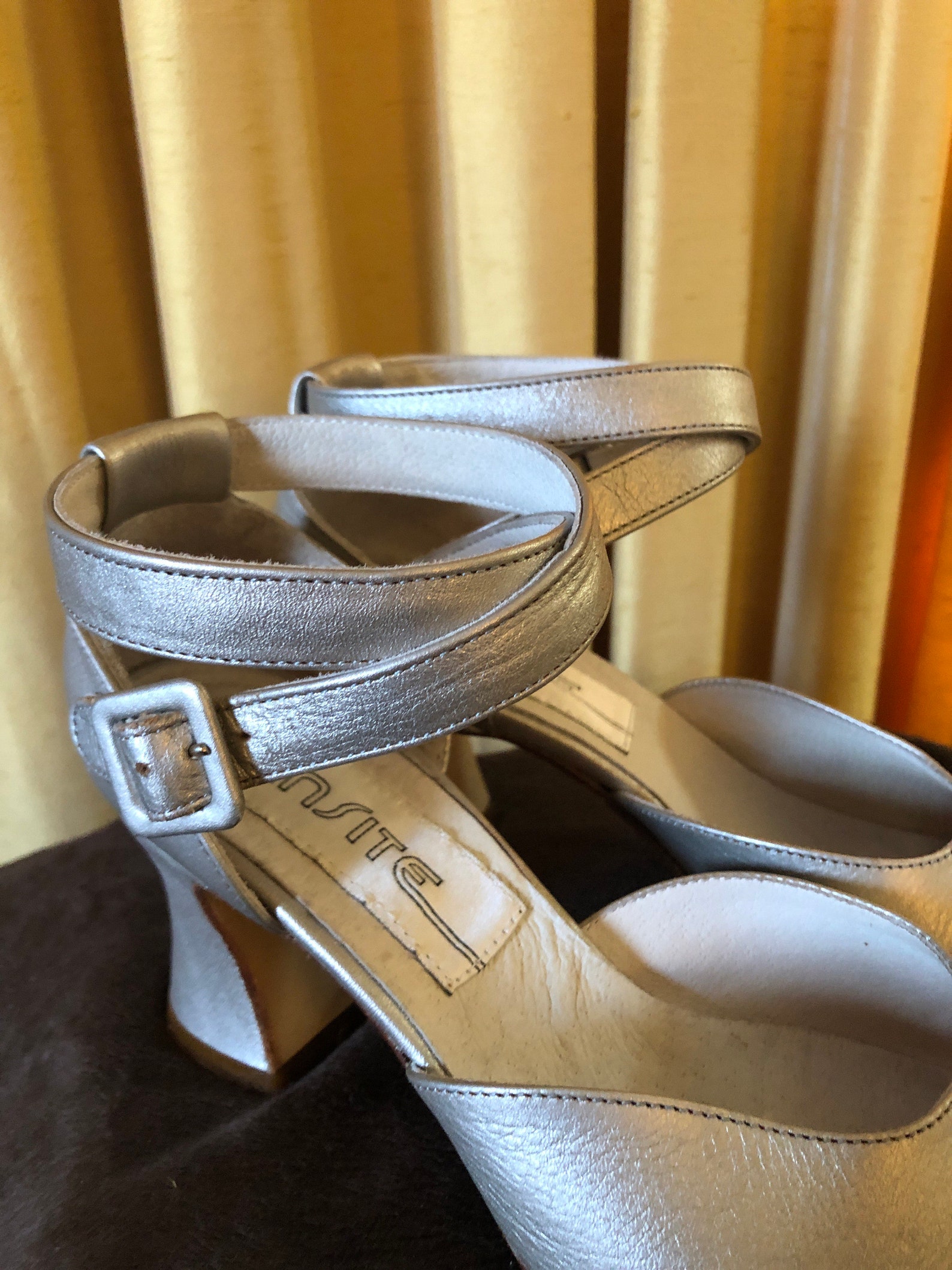 Vintage silver ballroom dancing shoes / vintage ladies Etsy