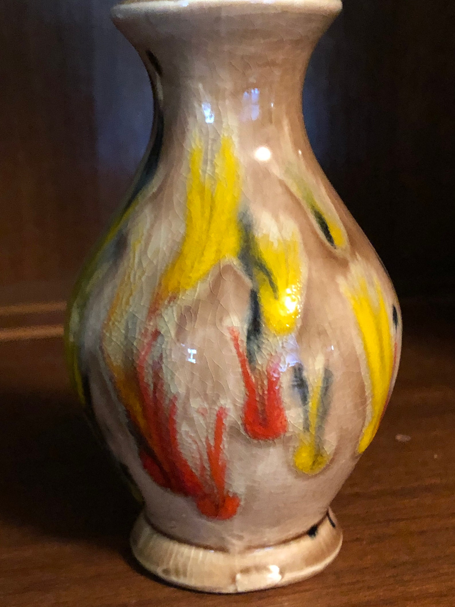 Vintage Ceramic Drip Glaze Miniature Bud Vase / Home Decor / Etsy