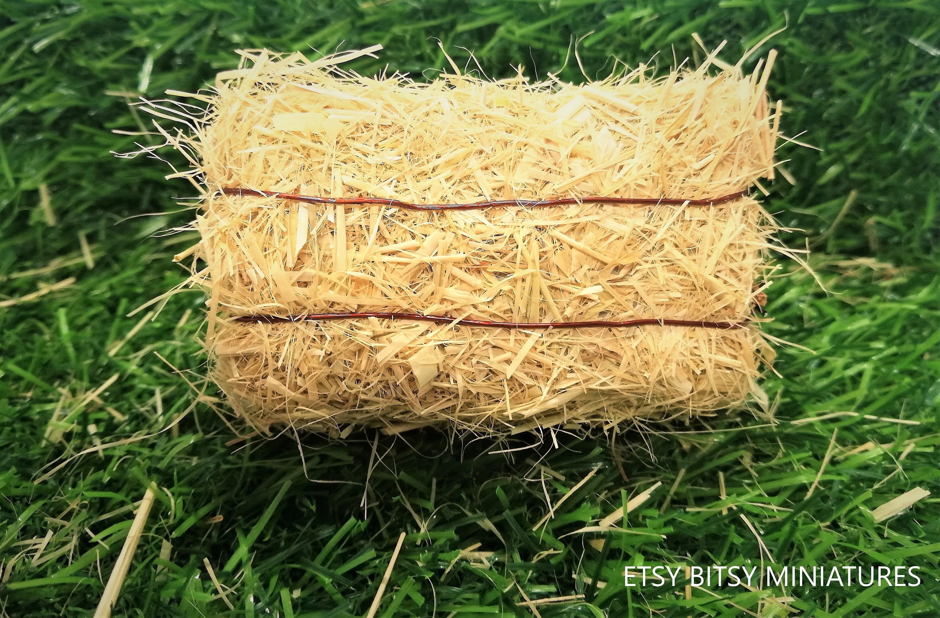 Miniature Straw Hay Bales Free Shipping Diorama Doll House Etsy