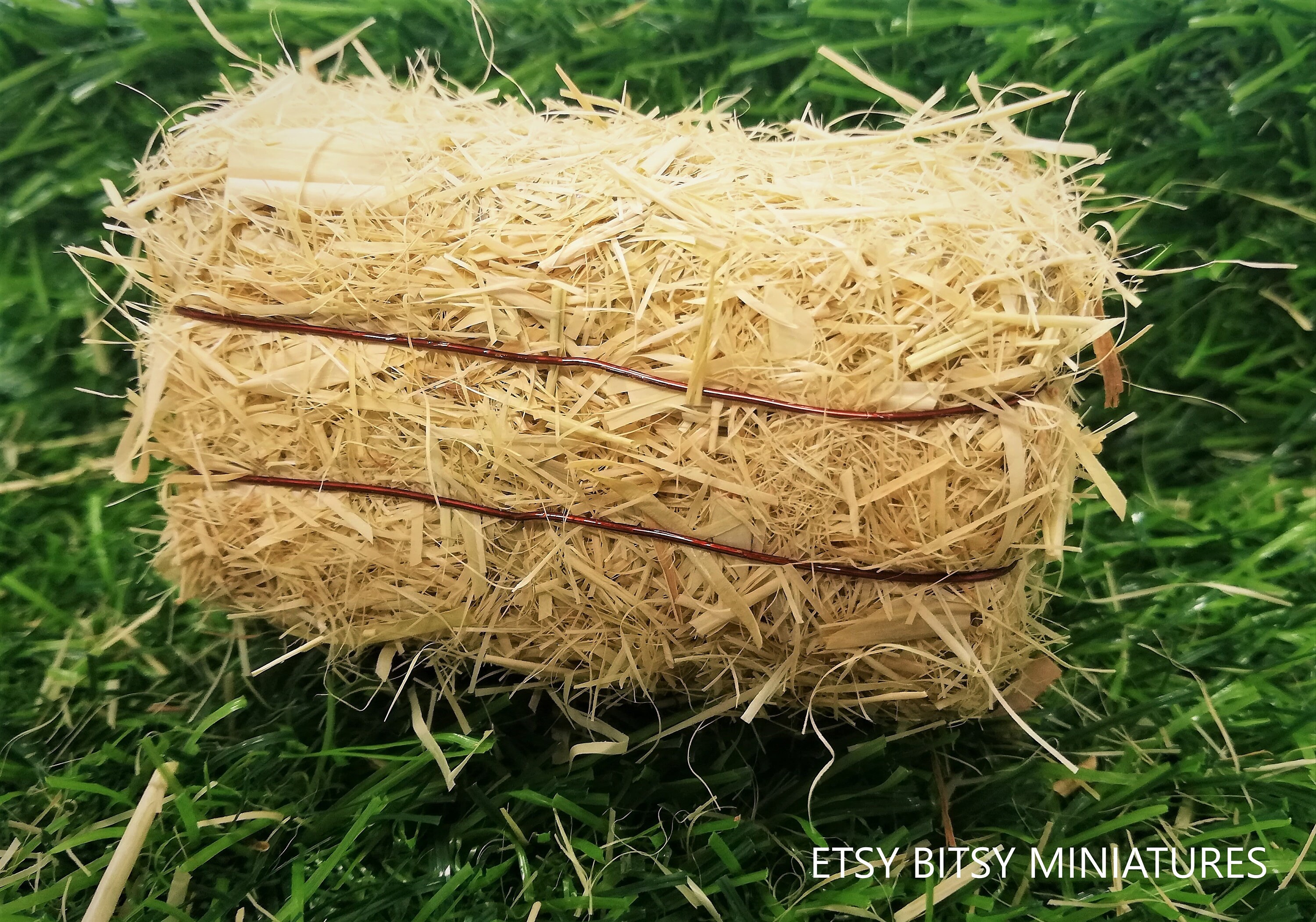Miniature Straw Hay Bales Free Shipping Diorama Doll House Etsy