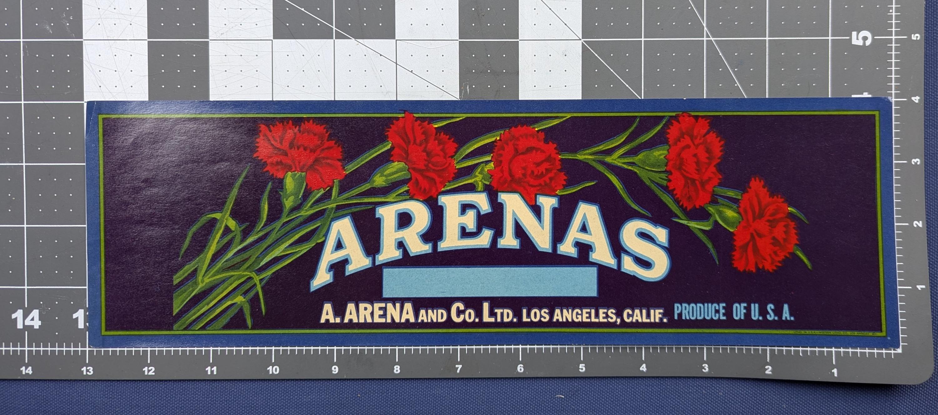 4 Original Vintage FRUIT Crate Labels C1950's California, Aunt Jennie ...